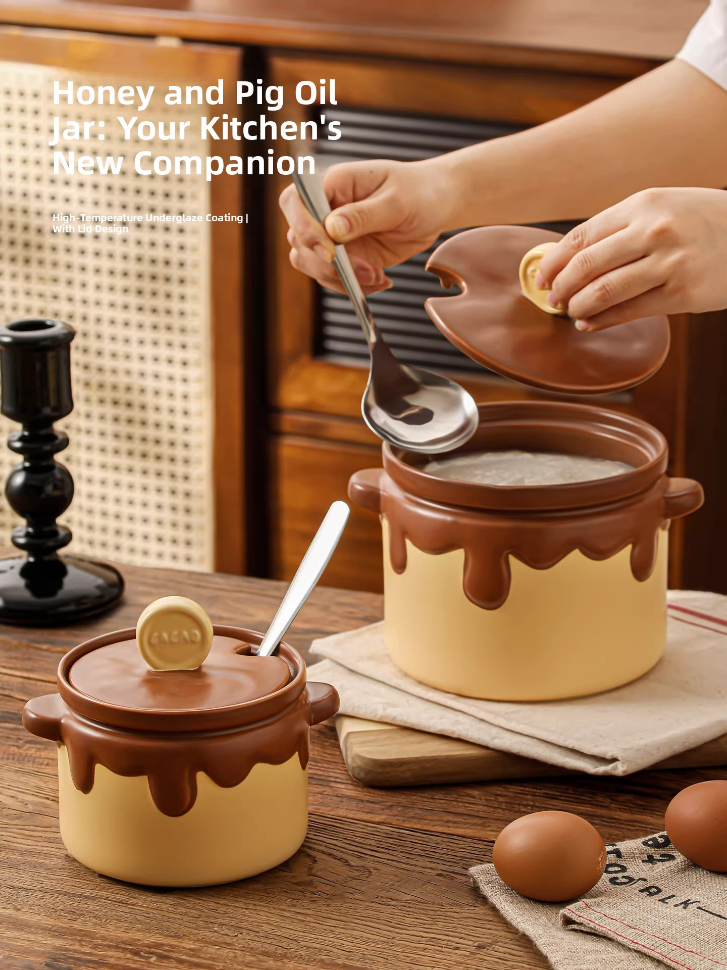 Food Storage Temperature - Food Grade Ceramic Pig Fat Jar