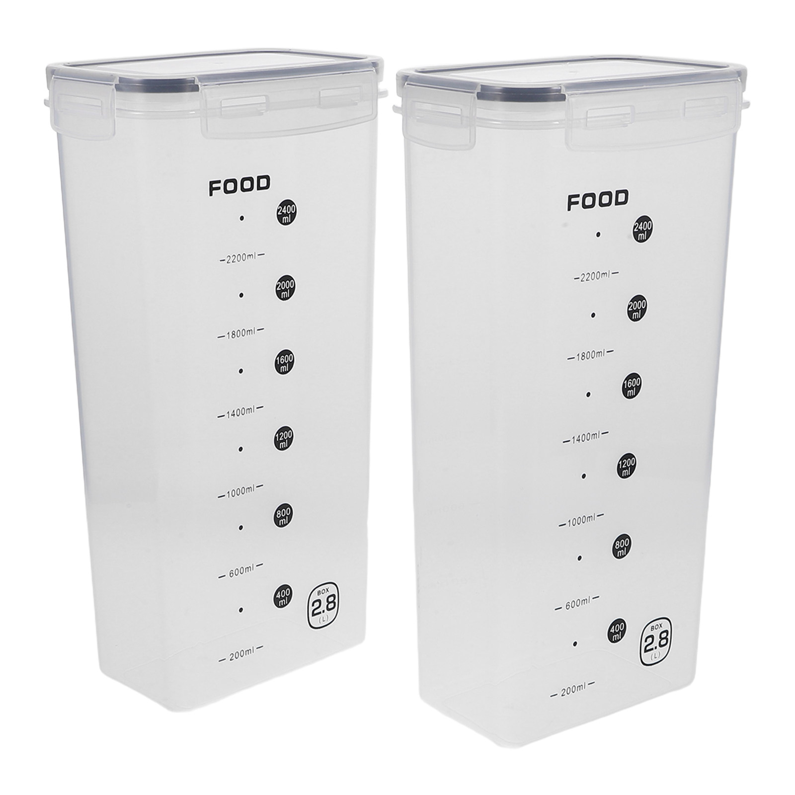Food Storage Boxes - 2Pcs Clear Grain Storage Box Airtight
