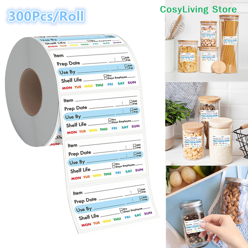 Food Storage Expiration Dates - [CL]300Pcs/Roll Kitchen Date Food Sticker Label