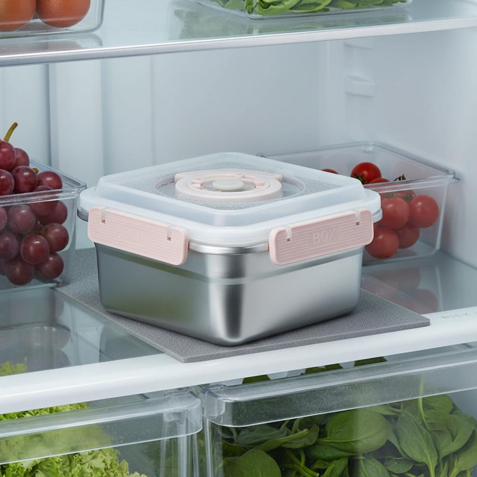 Food Storage Boxes - 3 Pieces Stainless Steel Food Container