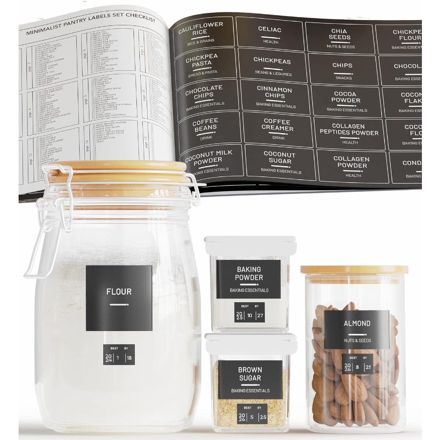 Food Storage Expiration Dates - 284 Pantry Labels with 112 Expiration