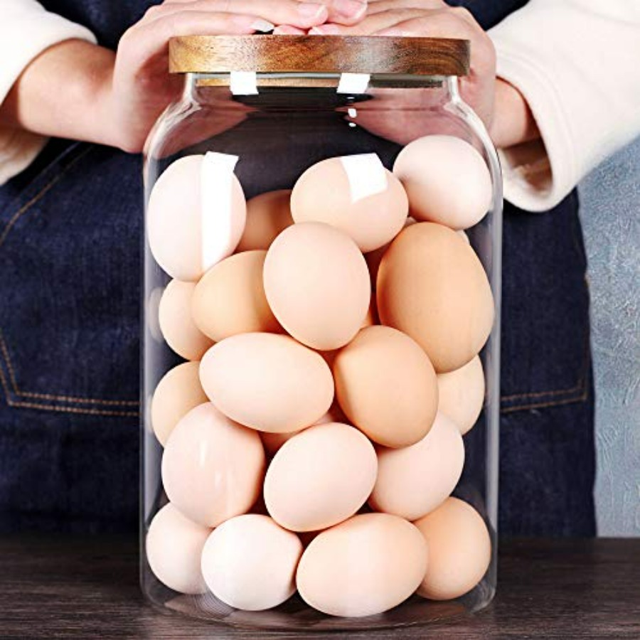 Food Storage Eggs - Egg Jar,kitchen canister， 1 Gallon Large