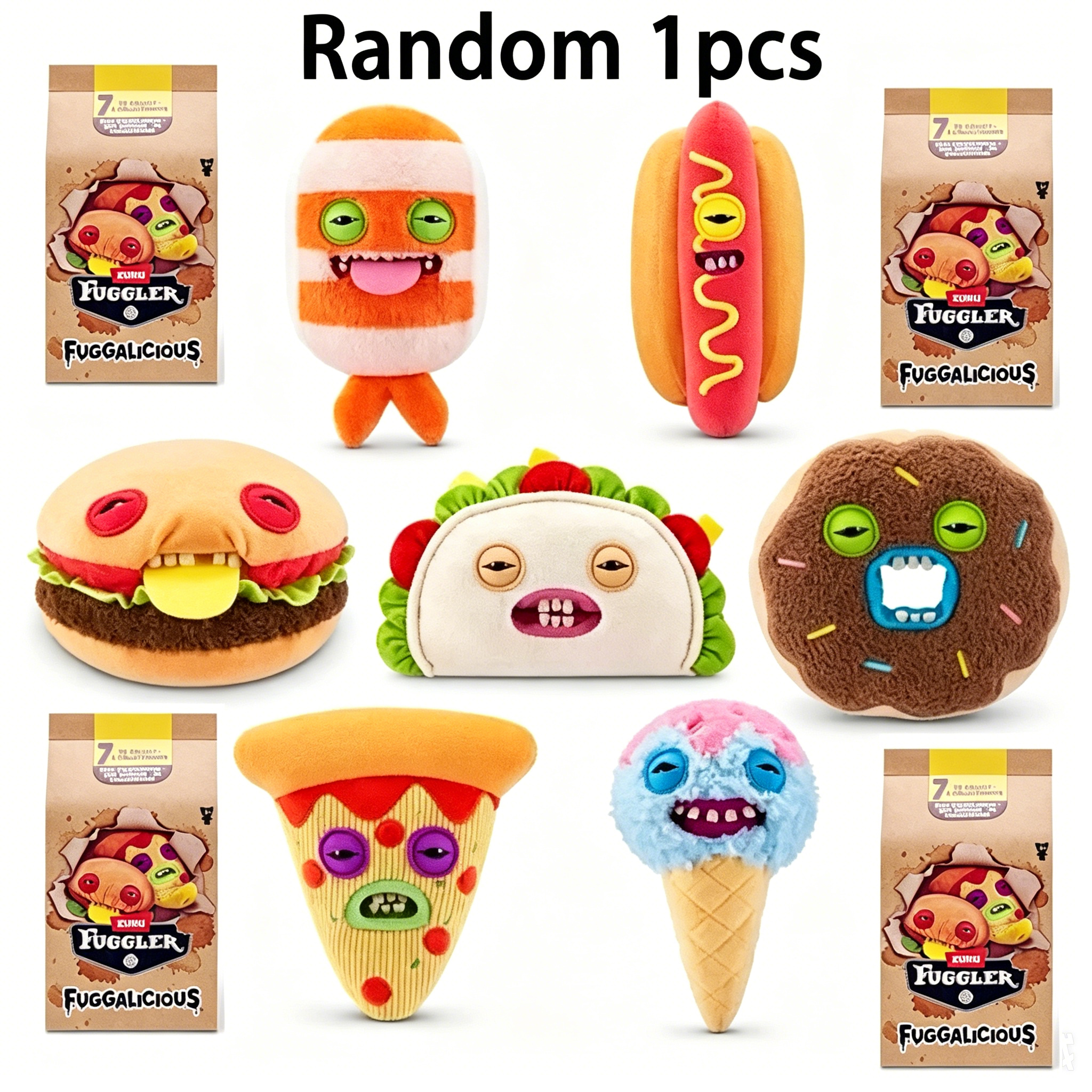 Food Storage For - Fuggler Blind Box Toys Hamburger Pizza