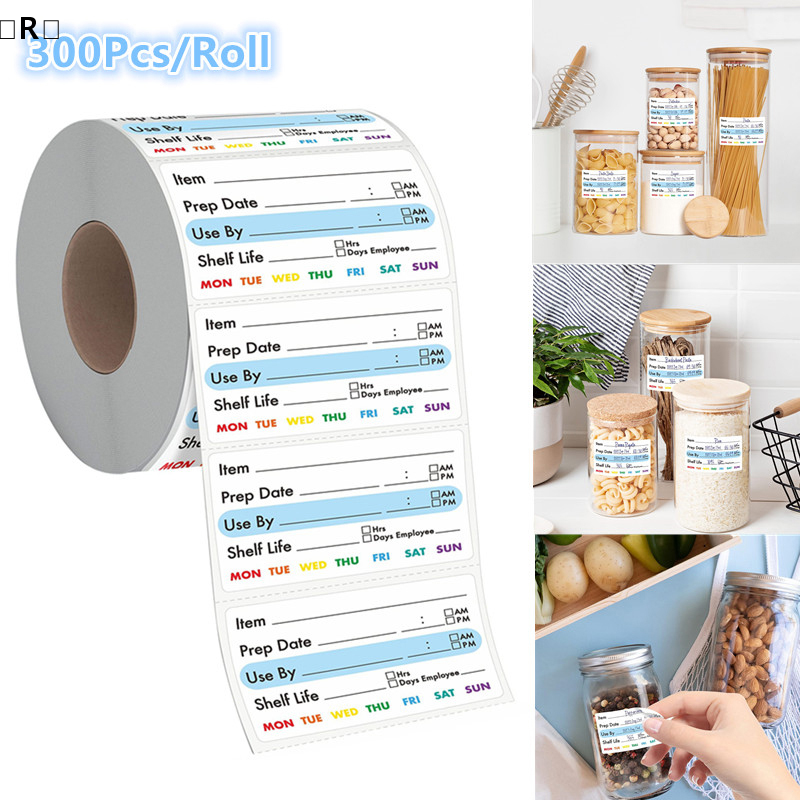 Food Storage Expiration Dates - 〔R〕300Pcs Roll Kitchen Date Food Expiration