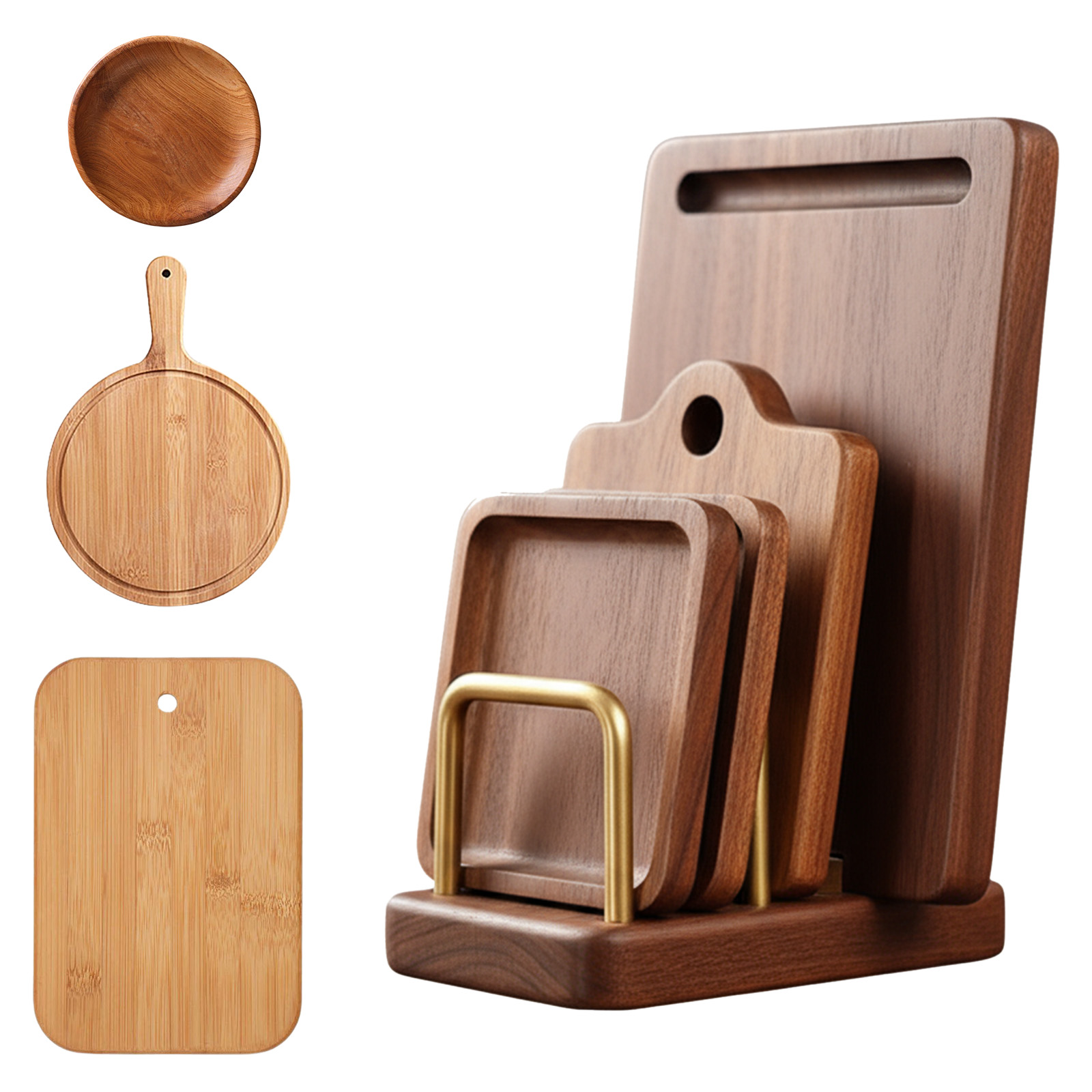Food Storage Home - Solid Wood Plate Rack Multi Layer