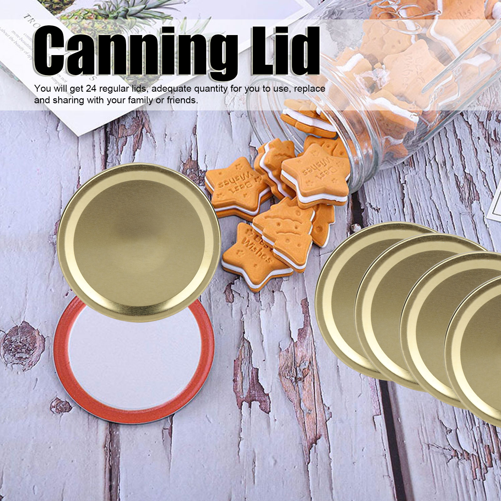 Herb Keeper Container - Round Split Type Lids Canning Jar