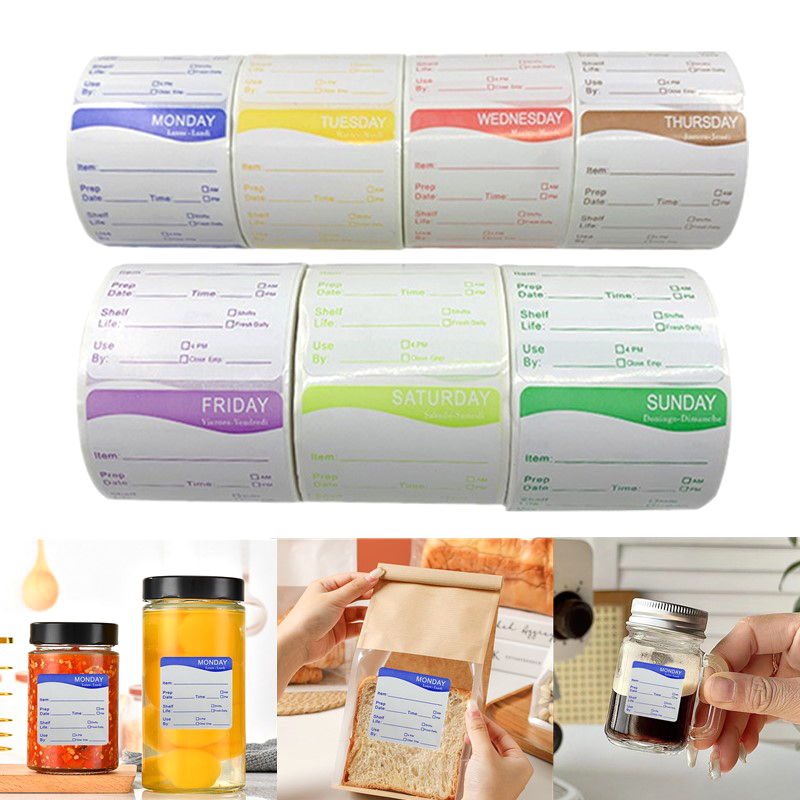 250Pcs/Roll Kitchen Date Food  - огляд і ціна Food Storage Expiration Dates