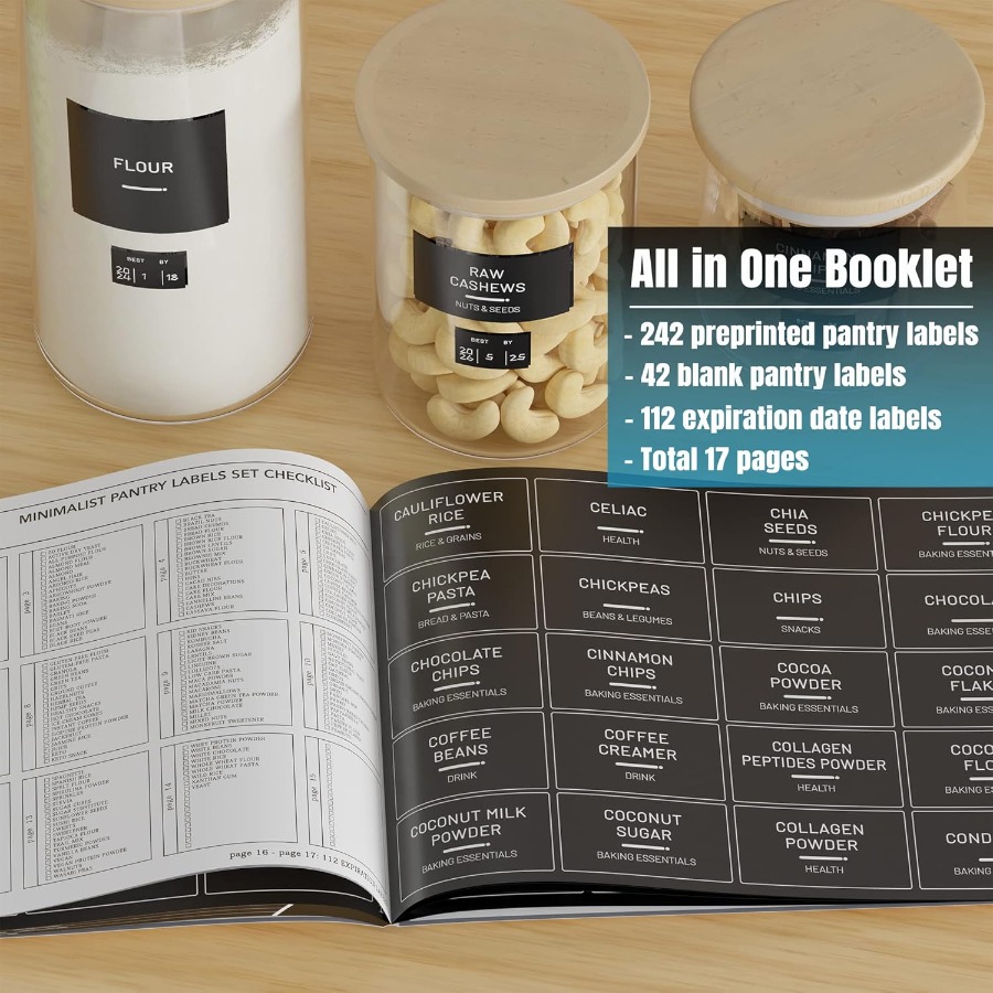 284 Pantry Labels with 112 Exp - огляд і ціна Food Storage Expiration Dates