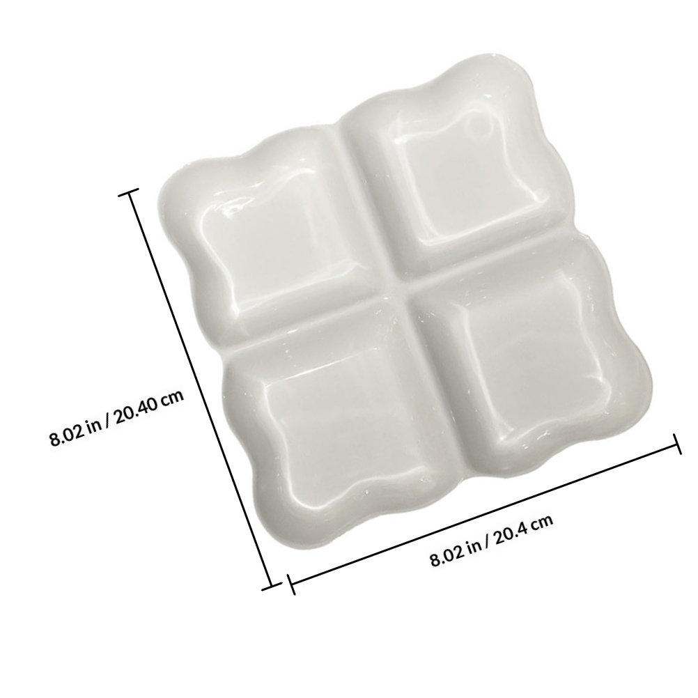4-Compartment Ceramic Snack Di - огляд і ціна Food Storage Home