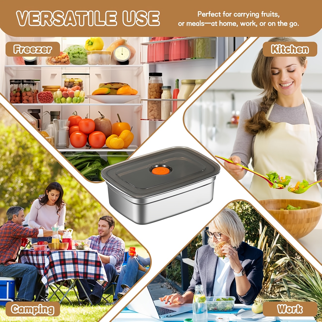 10-Piece Stainless Steel Food  - огляд і ціна Food Storage Home