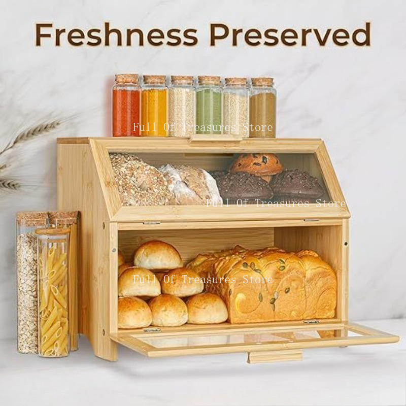 Bamboo Bread Box Fit for Home  - огляд і ціна Food Storage Home