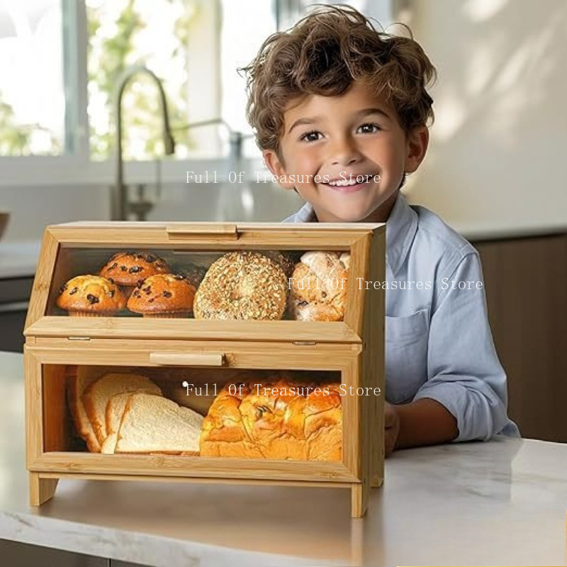 Bamboo Bread Box Fit for Home  - огляд і ціна Food Storage Home