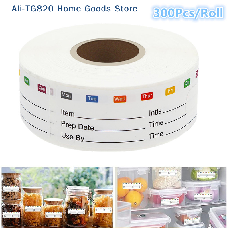 300Pcs/Roll Kitchen Date Food  - огляд і ціна Food Storage Expiration Dates