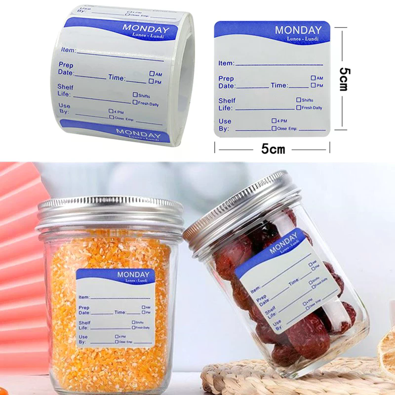 250Pcs/Roll Kitchen Date Food  - огляд і ціна Food Storage Expiration Dates