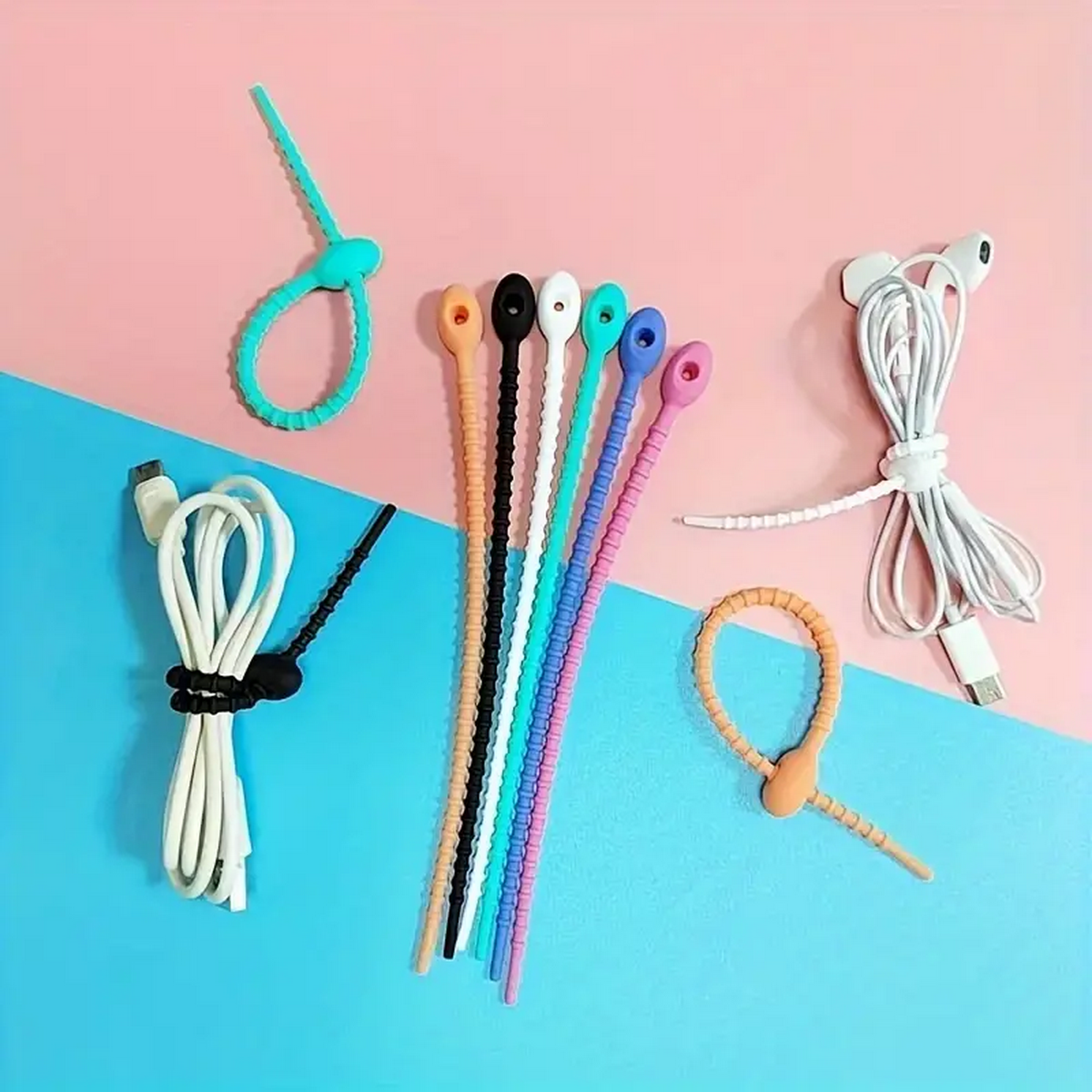 Silicone Reusable Cable Wire O - огляд і ціна Food Storage Roll Bags