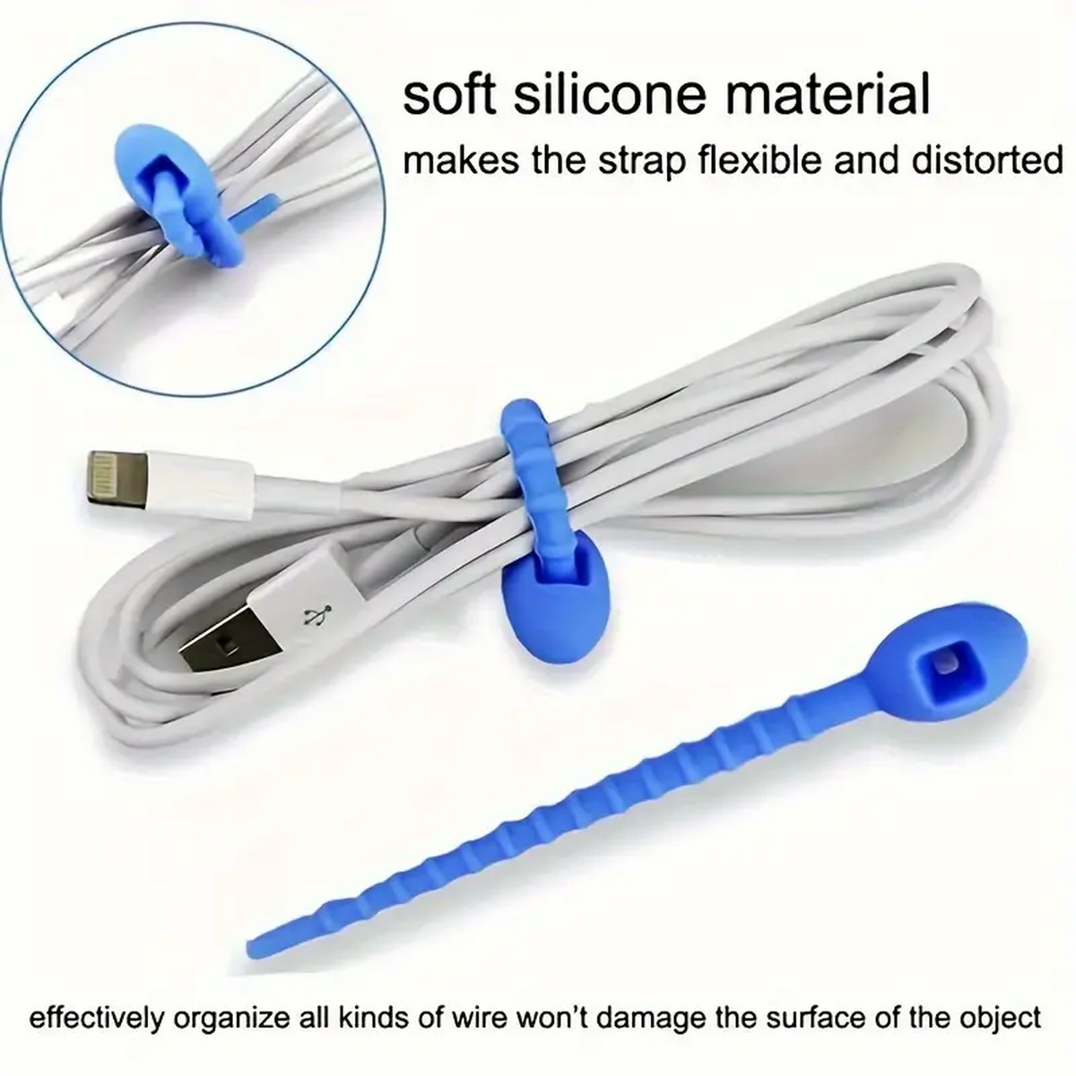 Silicone Reusable Cable Wire O - огляд і ціна Food Storage Roll Bags