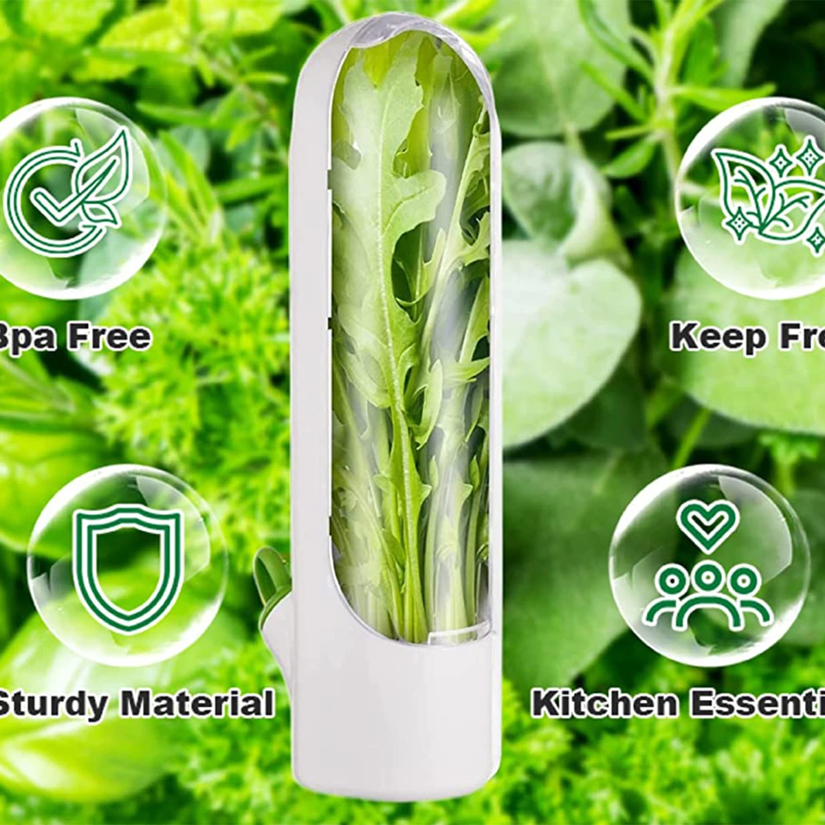 1/2/3PCS Herb Saver Storage Co - огляд і ціна Herb Keeper Container