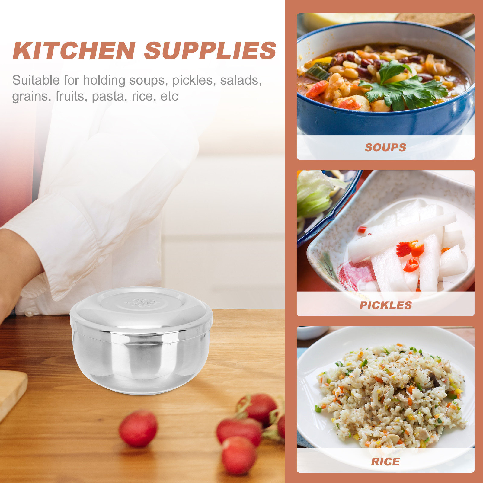 Double-Layer Stainless Steel R - огляд і ціна Food Storage Home