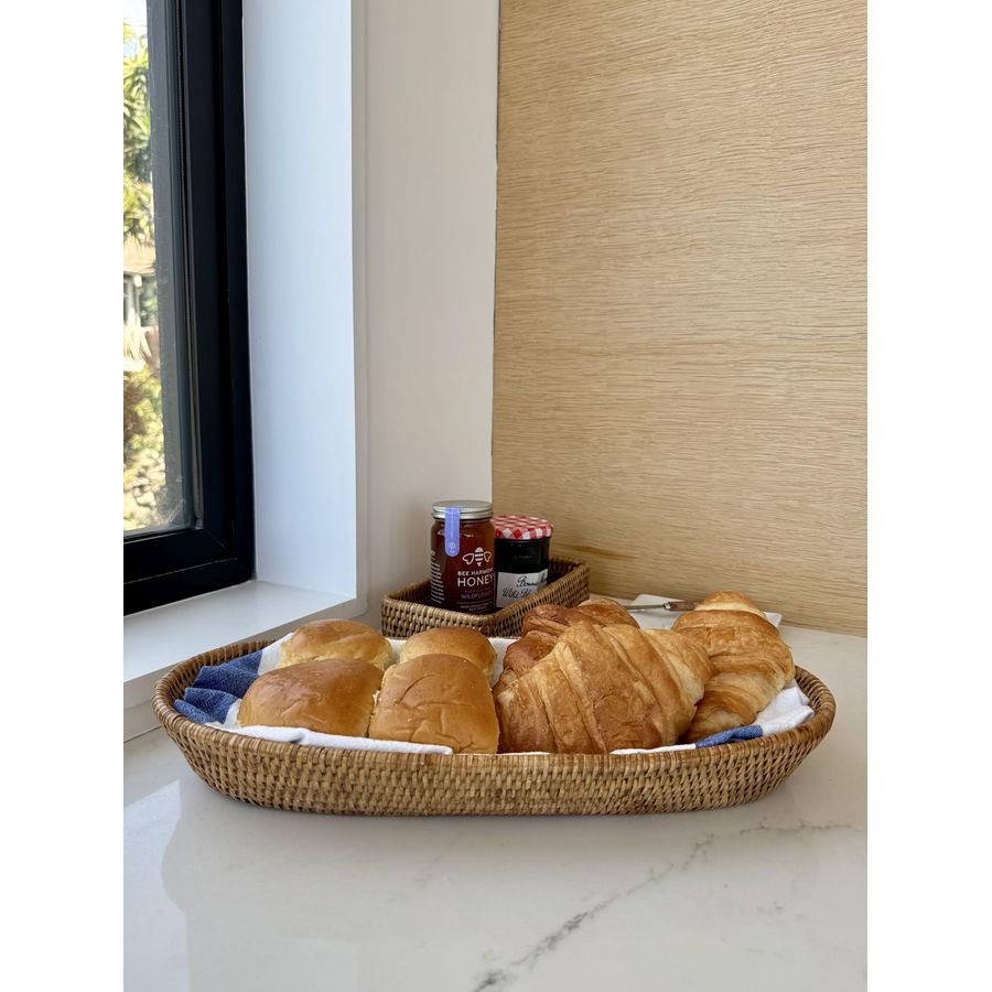 La Jolla Bread Basket Woven Ra - огляд і ціна Food Storage Home