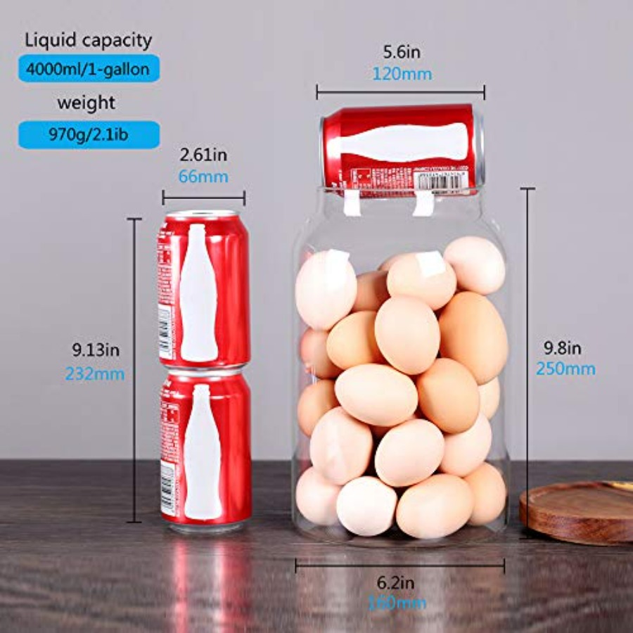 Egg Jar,kitchen canister， 1 Ga - огляд і ціна Food Storage Eggs