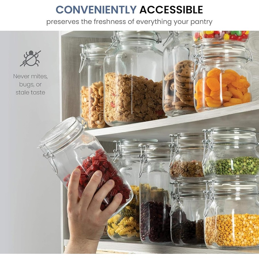 Fido 5L Glass Jar - 169oz Airt - огляд і ціна Food Storage Home
