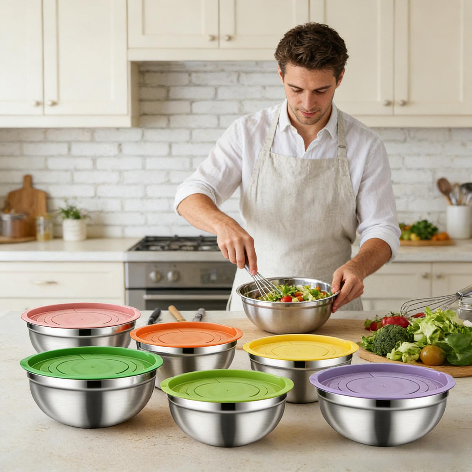 Metal Mixing Bowls Nesting Rou - огляд і ціна Food Storage Eggs