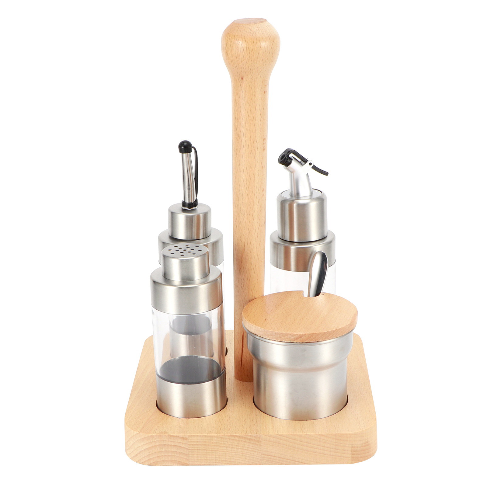 Wood Condiment Set Multi‑Funct - огляд і ціна Herb Keeper Container