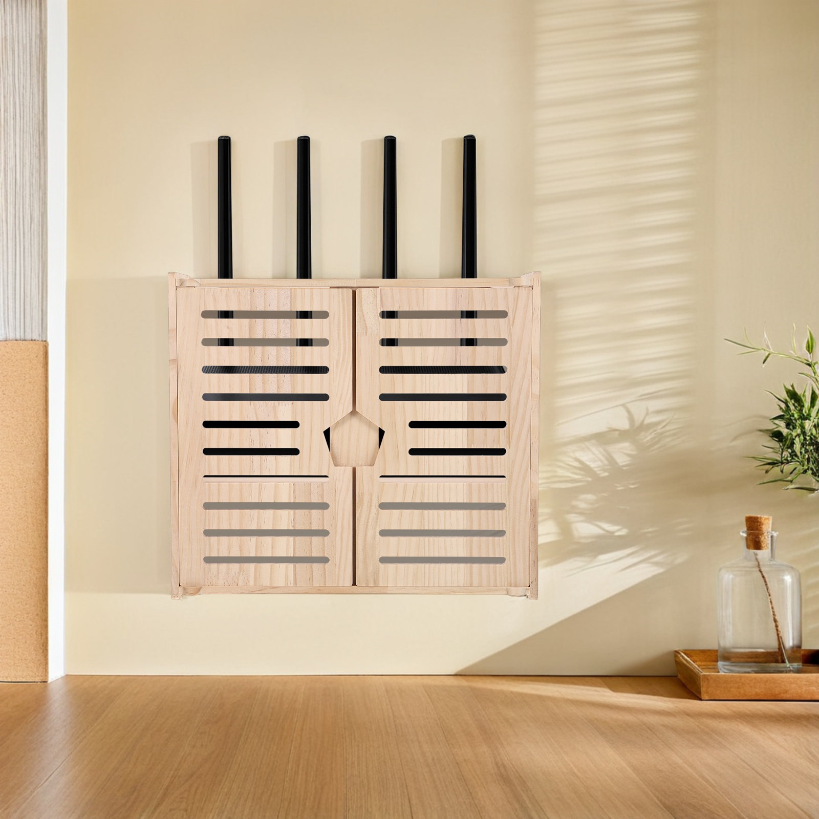 Wood WiFi Router Storage Box W - огляд і ціна Food Storage Boxes