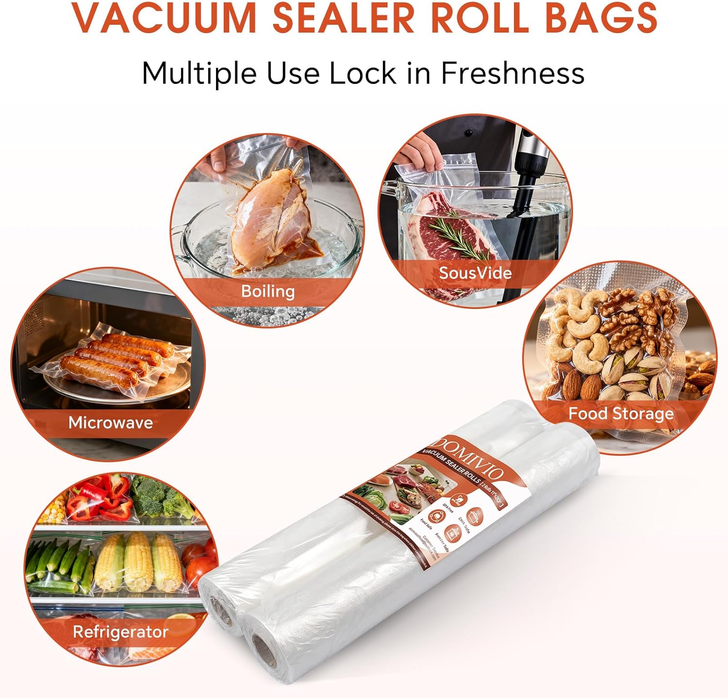 2-Pack Vacuum Sealer Rolls, 11 - огляд і ціна Food Storage Roll Bags