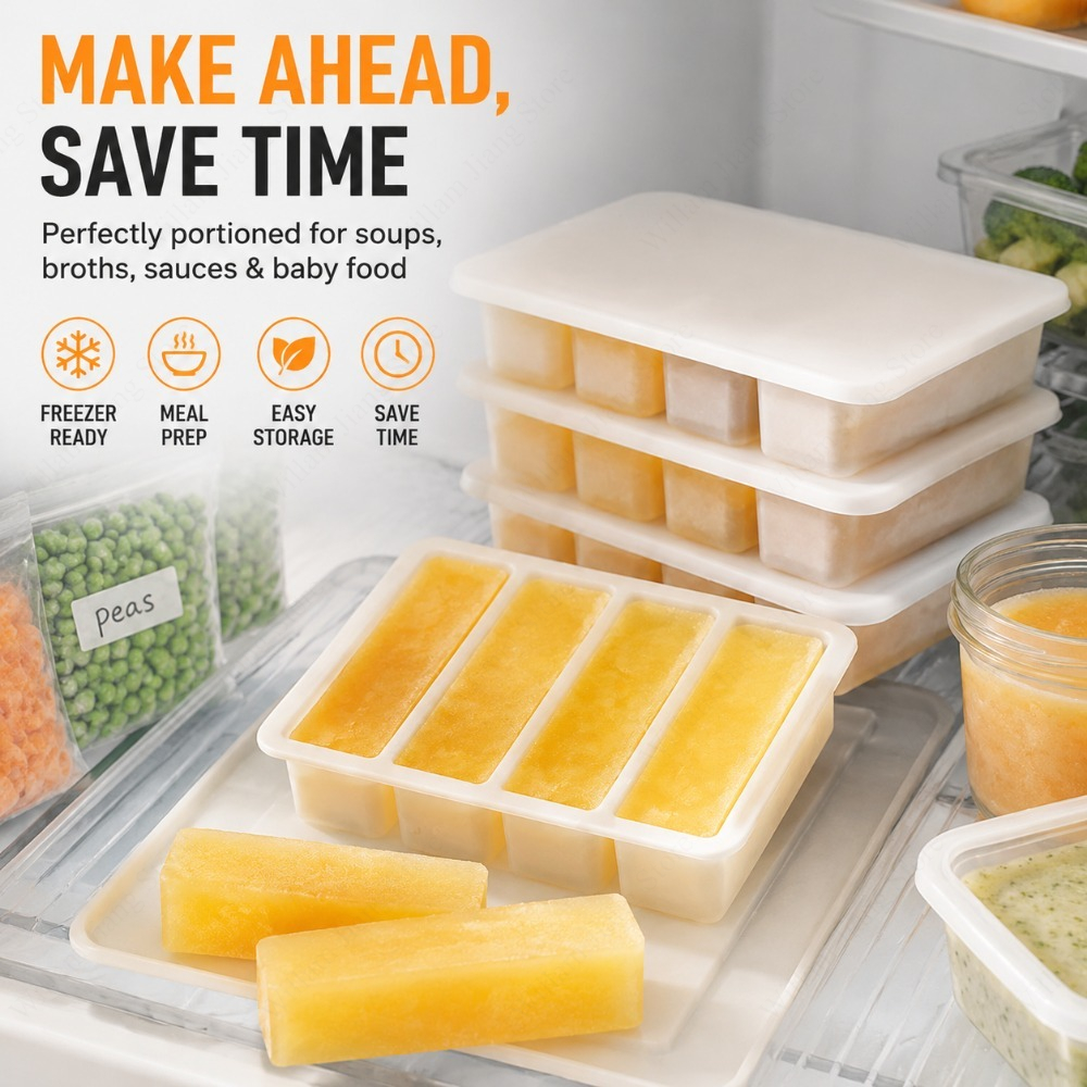 Durable Silicone Freezing Tray - огляд і ціна Food Storage Home