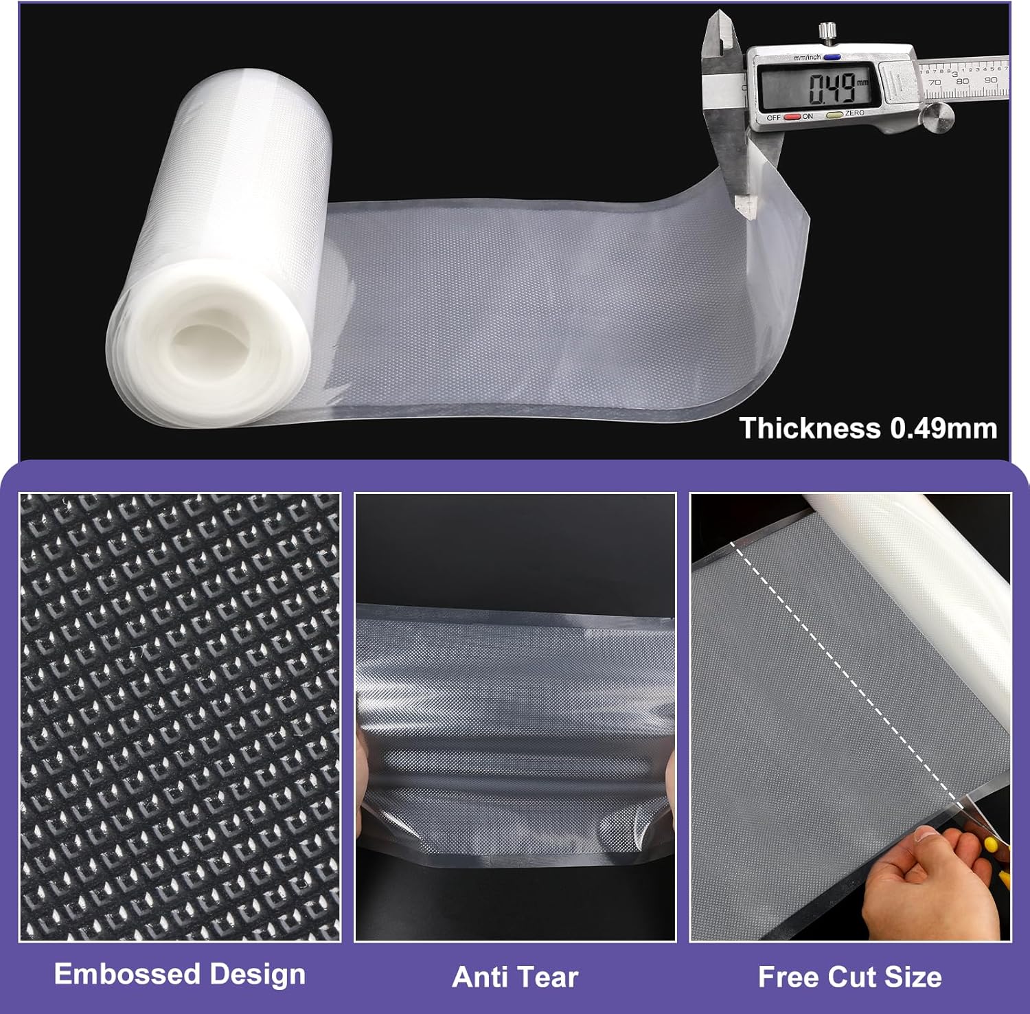Food Vacuum Sealer Rolls, 6 Pa - огляд і ціна Food Storage Roll Bags