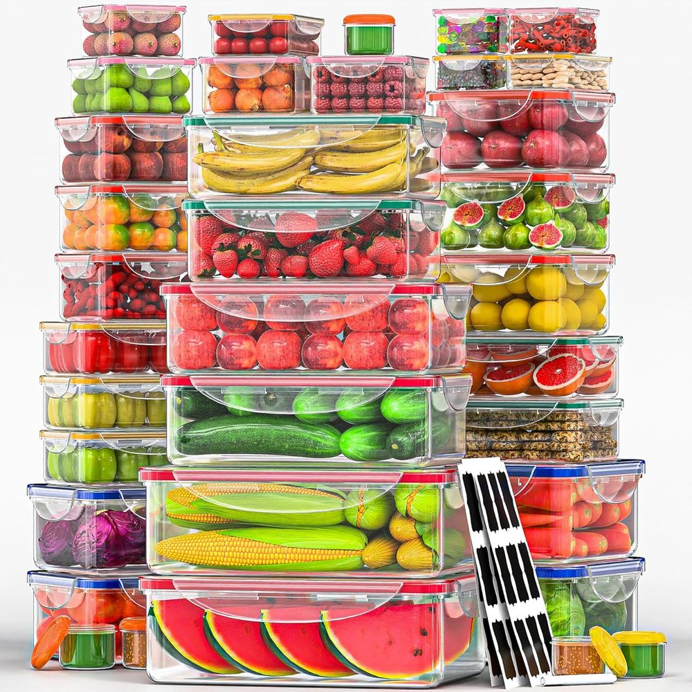 70 Pcs Large Food Storage Cont - огляд і ціна Food Storage Boxes